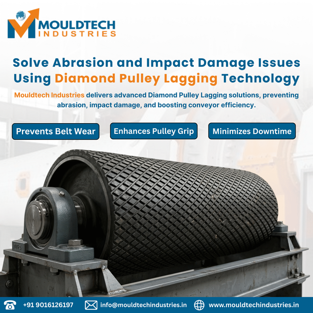 improve material handling reliability with pulley lagging