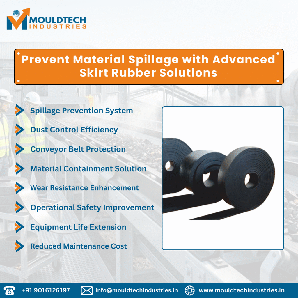 7 advanced skirt rubber tips control industrial spillage