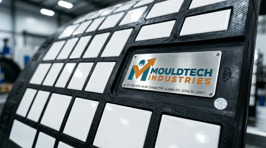 ceramic embed rubber liner