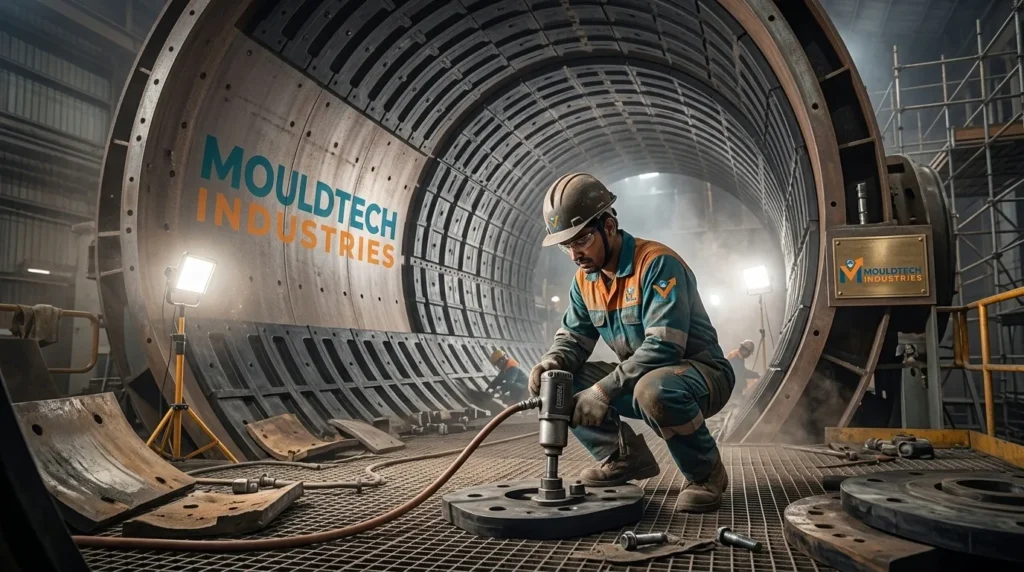 working rubber liner by mouldtech industries
