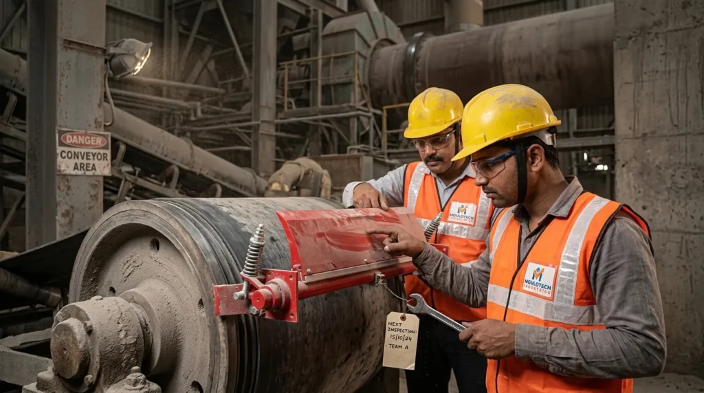 conveyor belt cleaner inspection