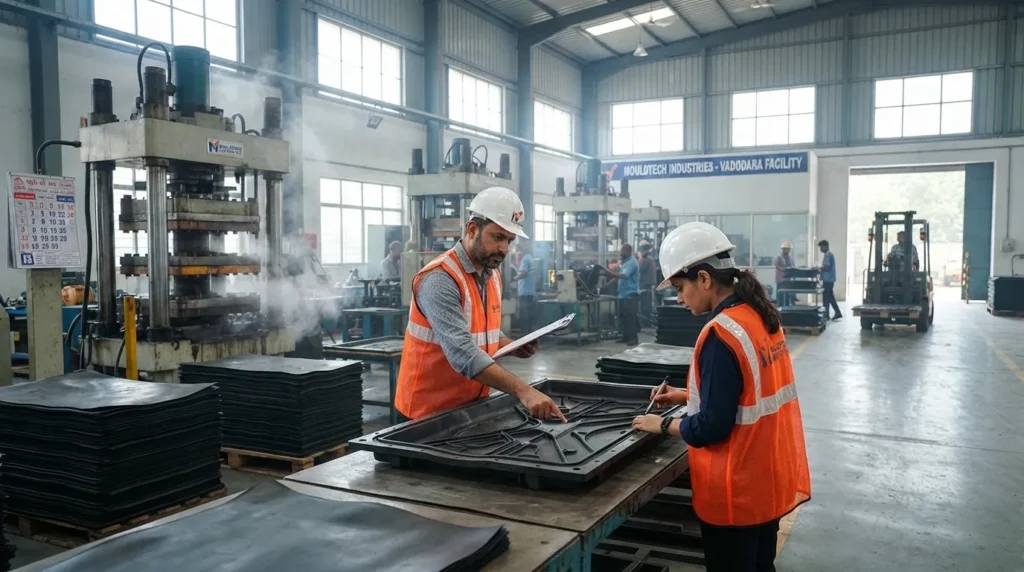 all mill rubber liner manufacturer ceramic embedded liner Mouldtech Industries Vadodara