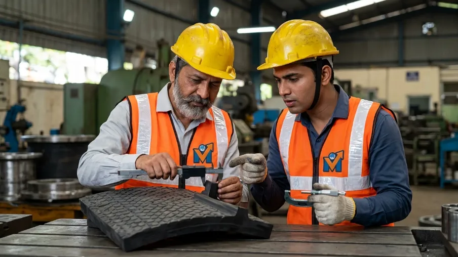 Engineers inspecting ball mill l…